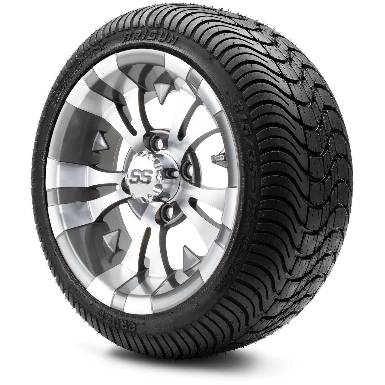 MODZ® 12" Vampire Gunmetal - LowPro Tires and Wheels Combo