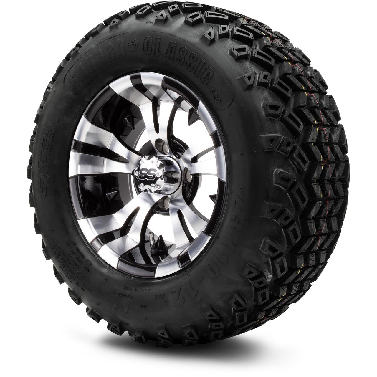 MODZ® 12" Vampire Machined Black - Lifted Tires and Wheels Combo
