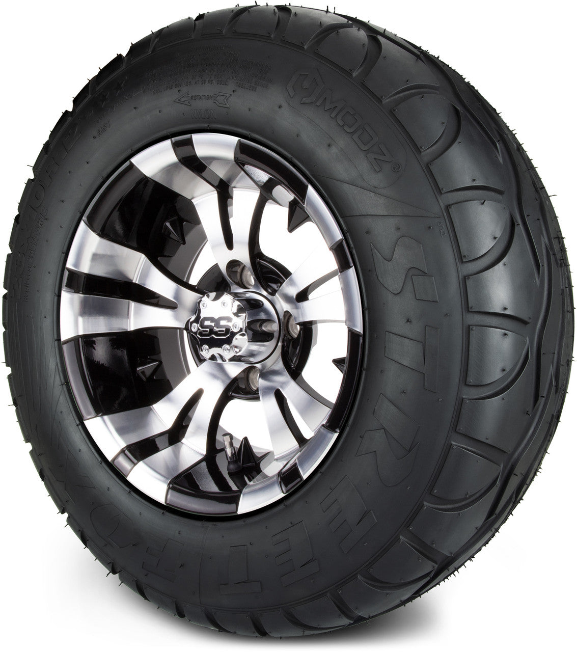 MODZ® 12" Vampire Machined Black - Lifted Tires and Wheels Combo