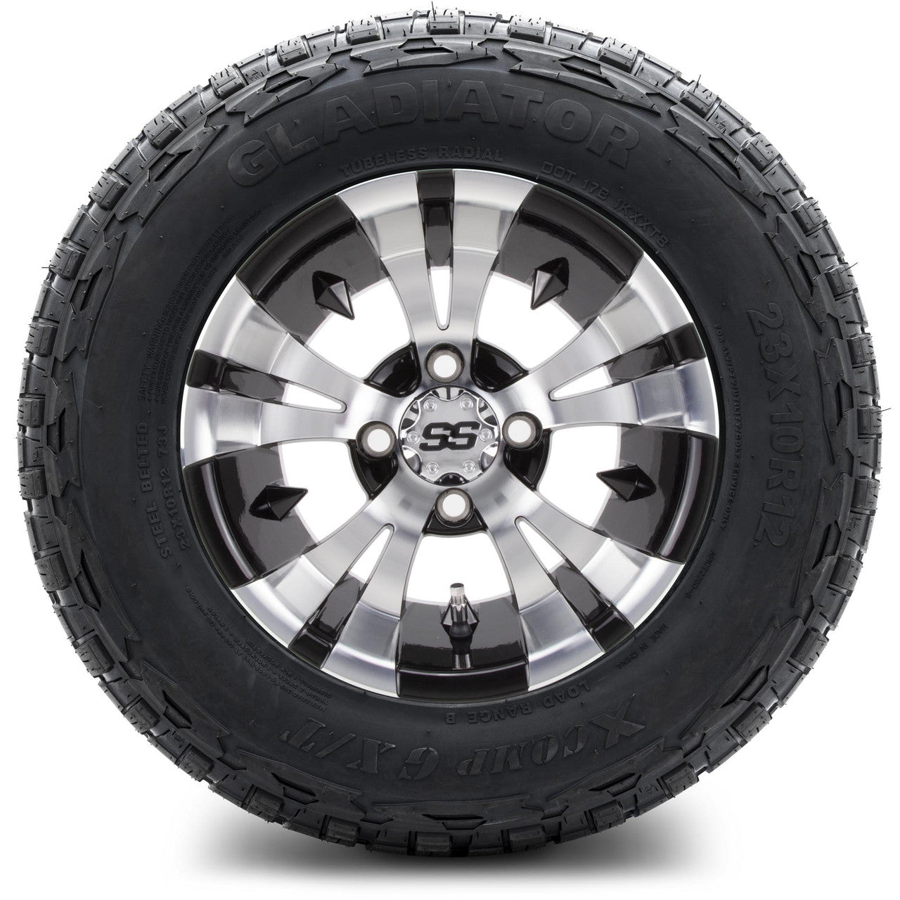 MODZ® 12" Vampire Machined Black - Lifted Tires and Wheels Combo