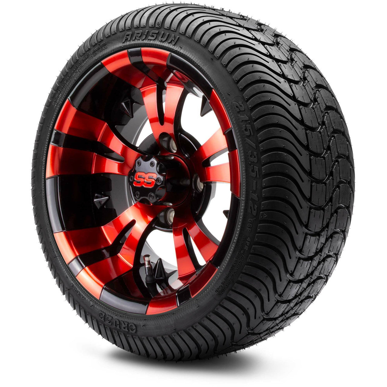 MODZ® 12" Vampire Red and Black - LowPro Tires and Wheels Combo