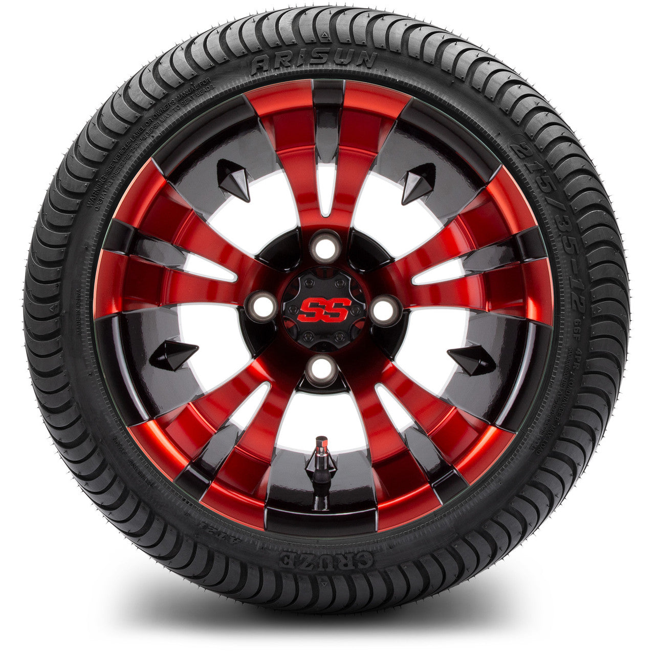 MODZ® 12" Vampire Red and Black - LowPro Tires and Wheels Combo