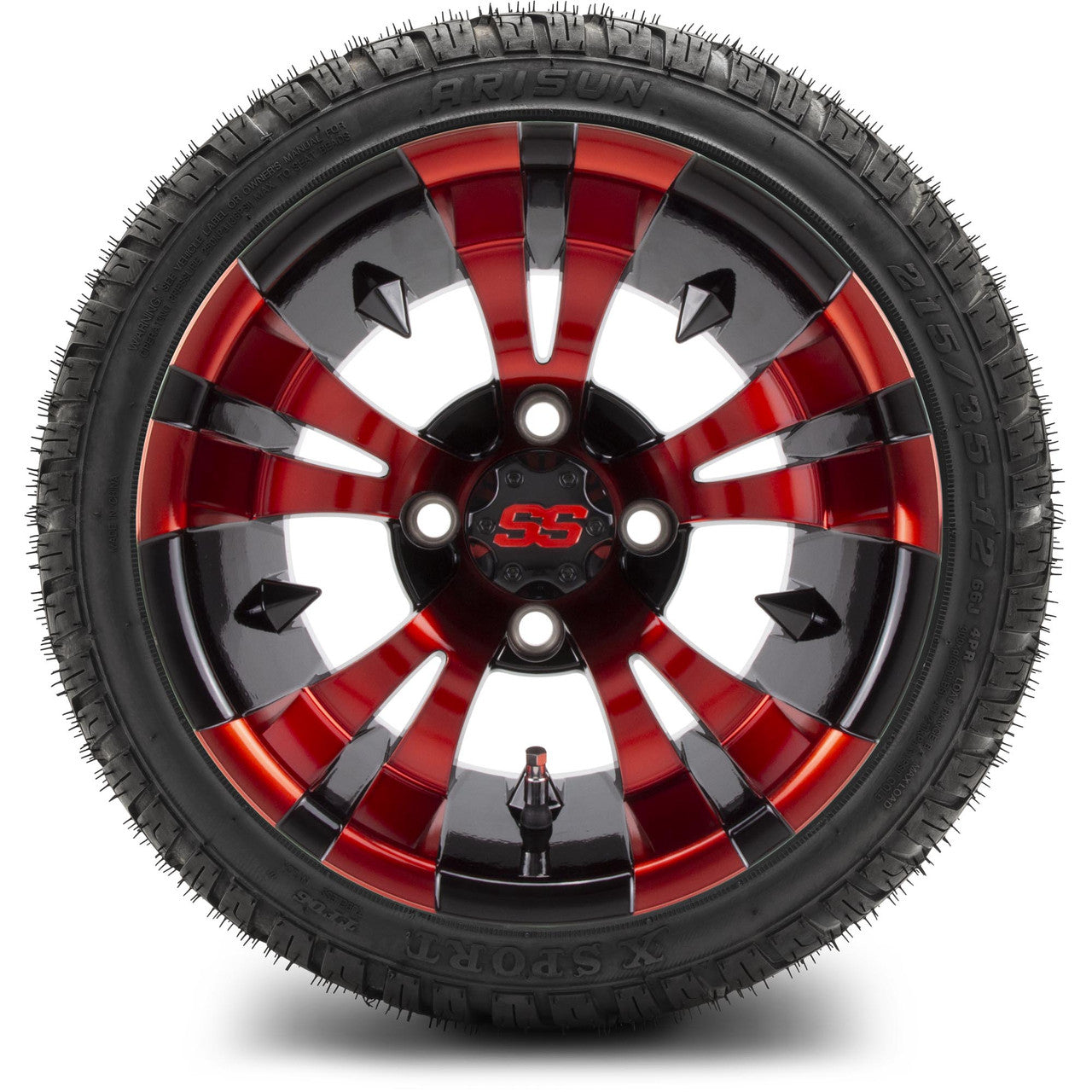 MODZ® 12" Vampire Red and Black - LowPro Tires and Wheels Combo