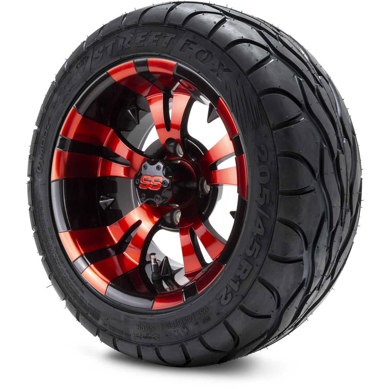 MODZ® 12" Vampire Red and Black - LowPro Tires and Wheels Combo