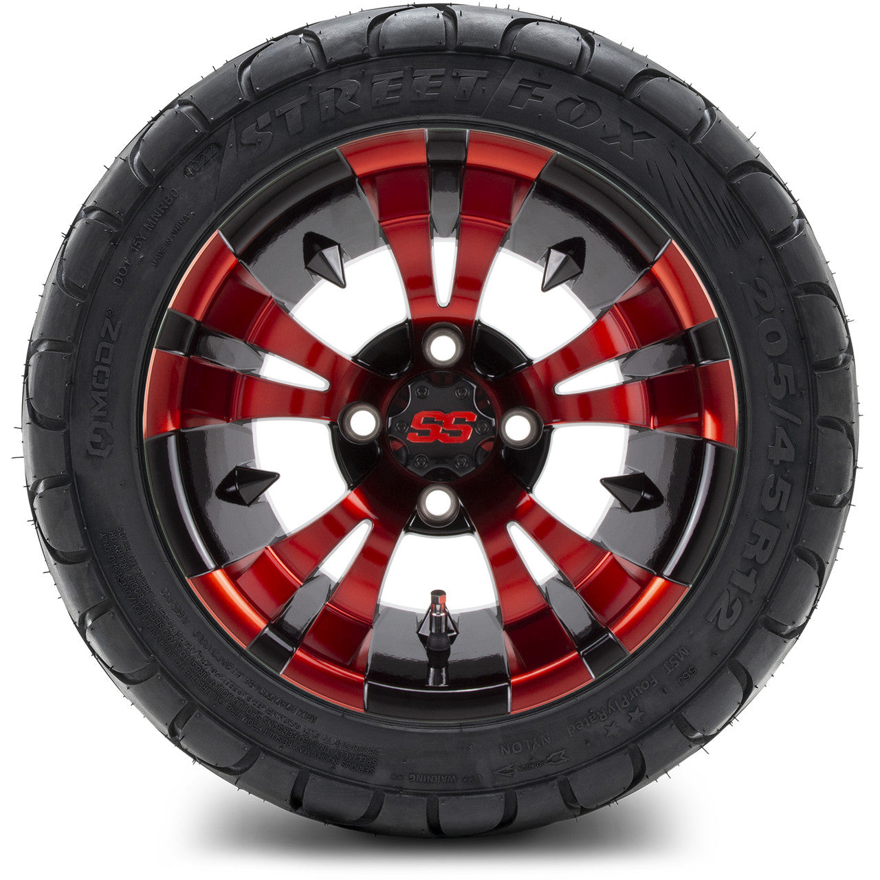 MODZ® 12" Vampire Red and Black - LowPro Tires and Wheels Combo