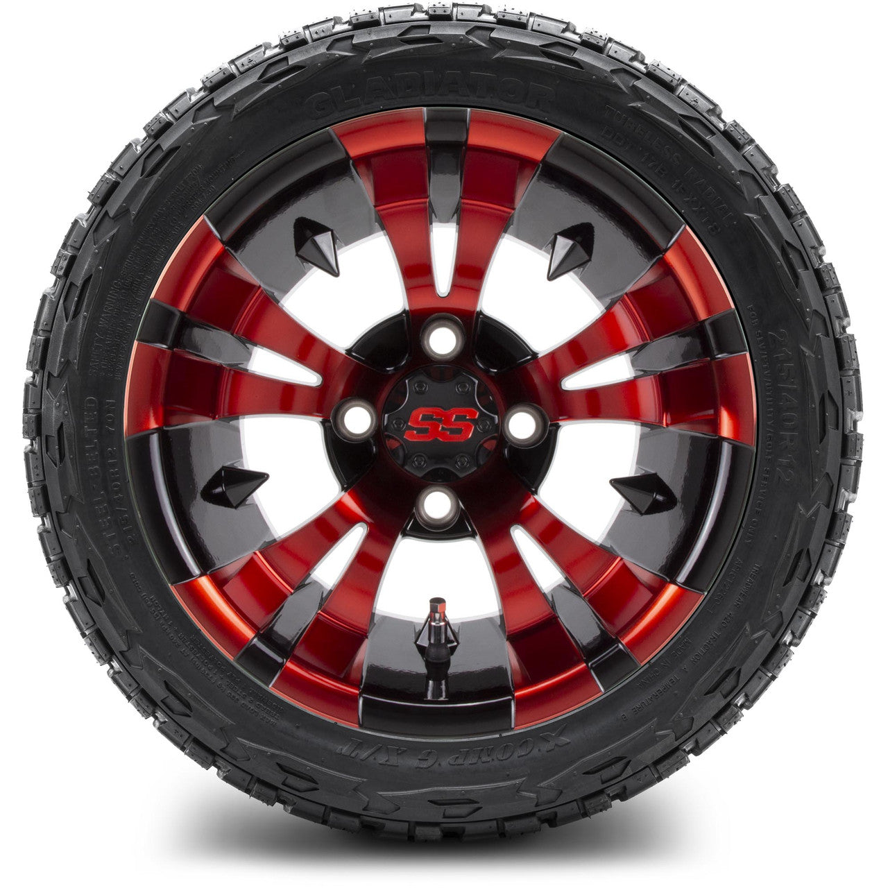 MODZ® 12" Vampire Red and Black - LowPro Tires and Wheels Combo