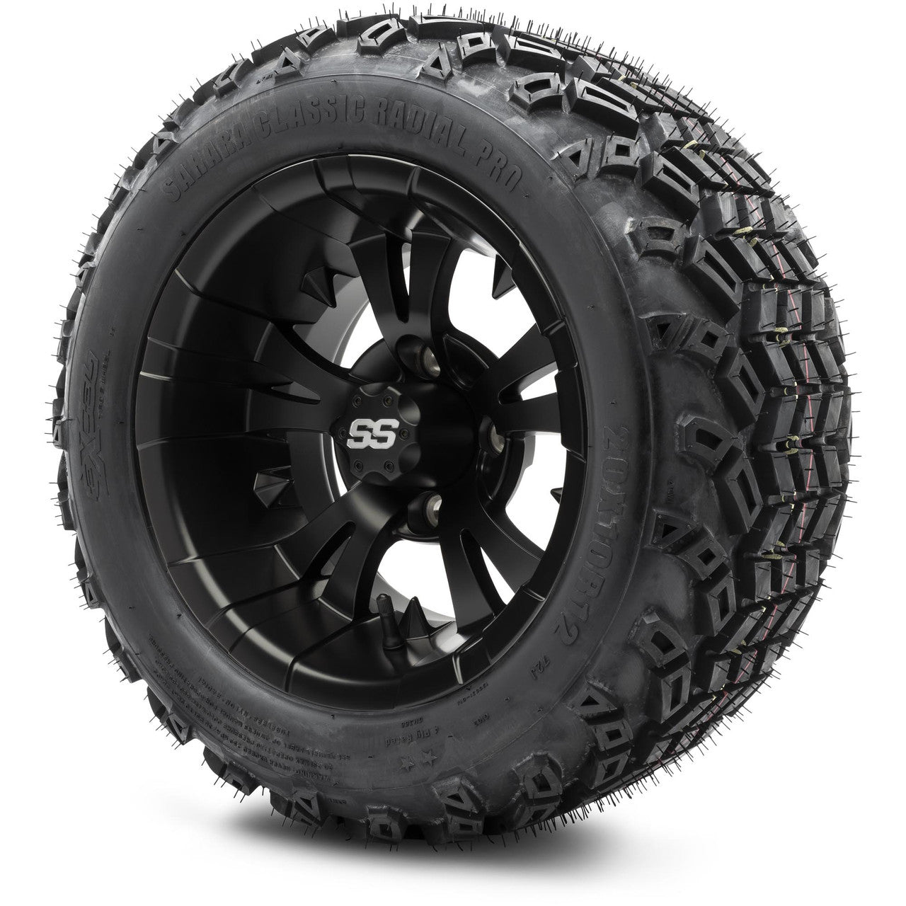 MODZ® 12" Vampire Matte Black - Lifted Tires and Wheels Combo