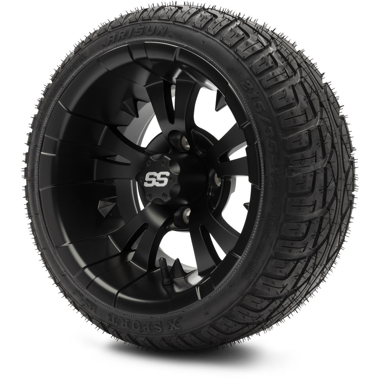MODZ® 12" Vampire Matte Black - LowPro Tires and Wheels Combo