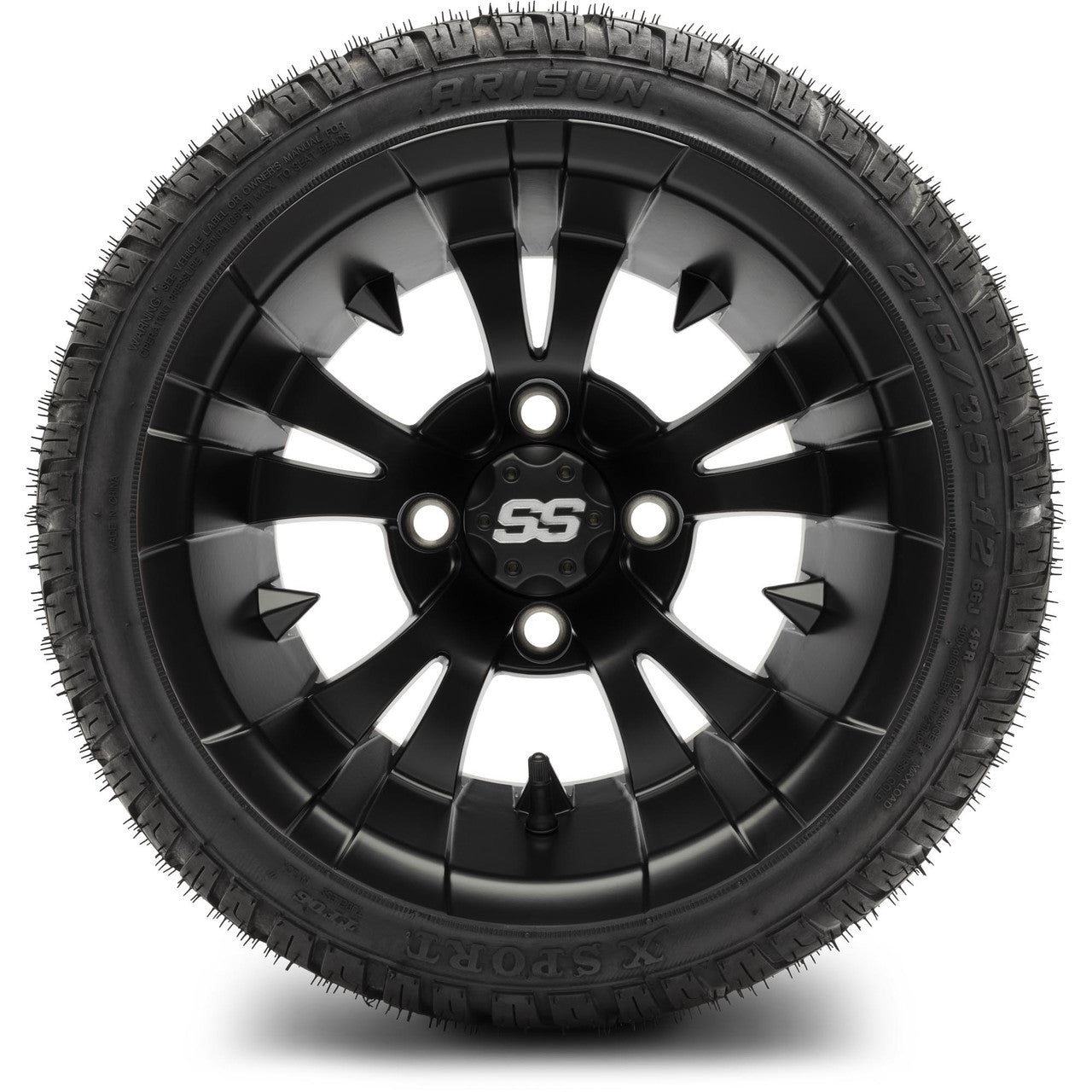 MODZ® 12" Vampire Matte Black - LowPro Tires and Wheels Combo