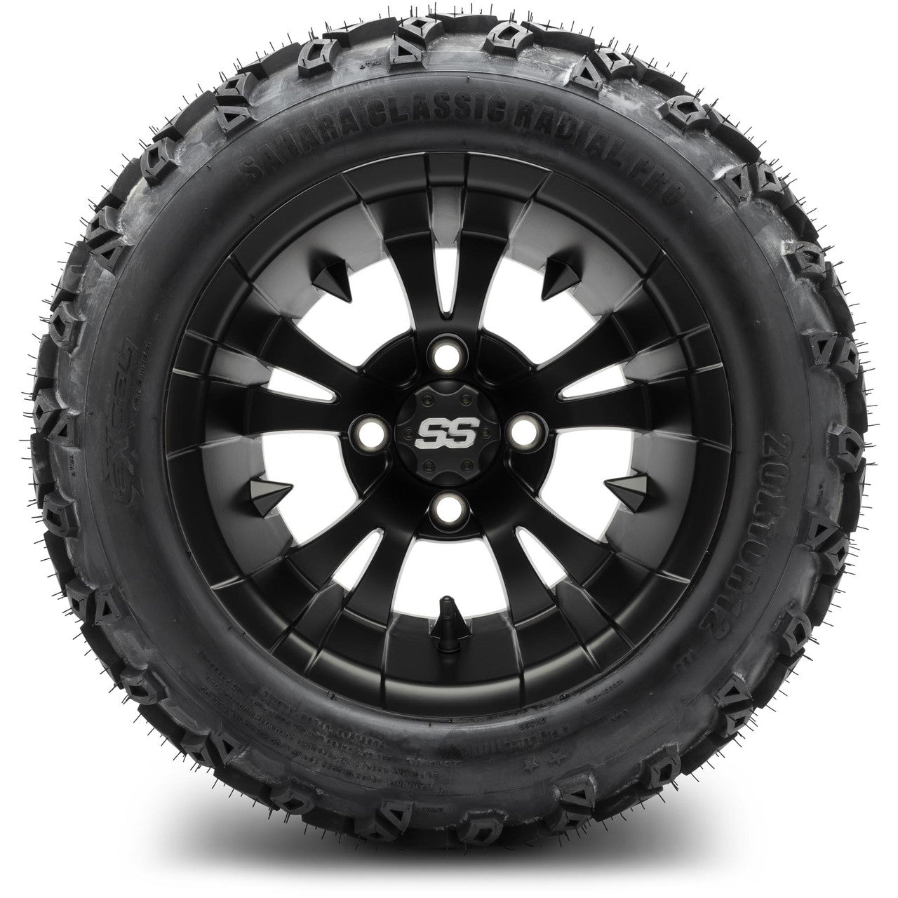 MODZ® 12" Vampire Matte Black - Lifted Tires and Wheels Combo