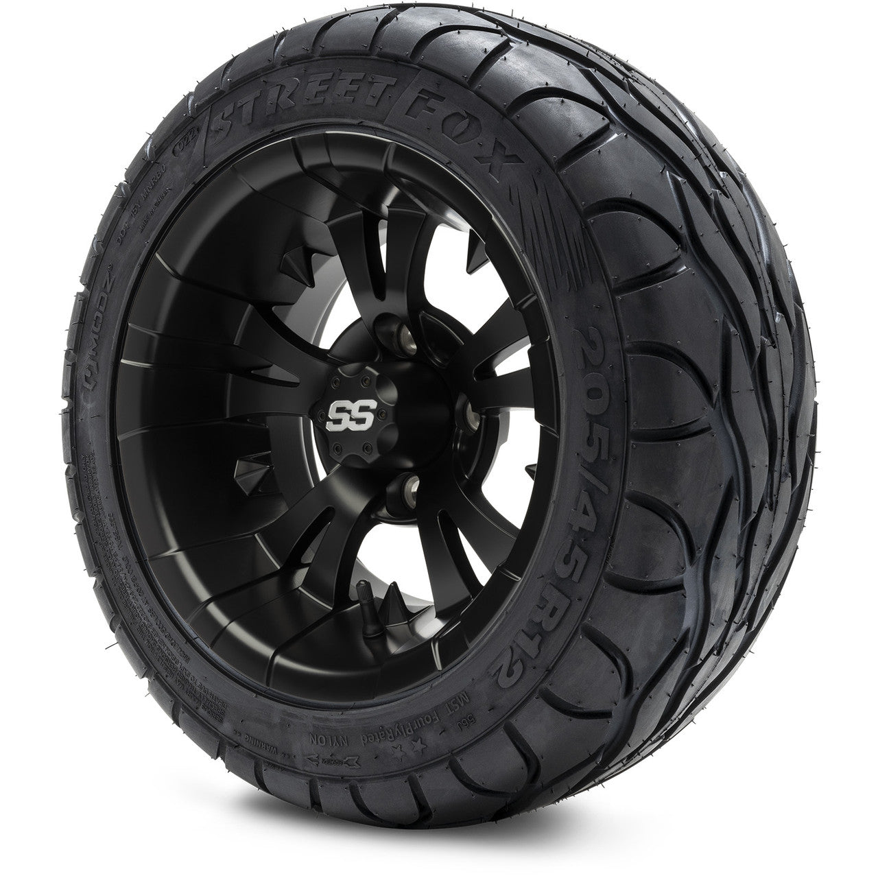 MODZ® 12" Vampire Matte Black - LowPro Tires and Wheels Combo