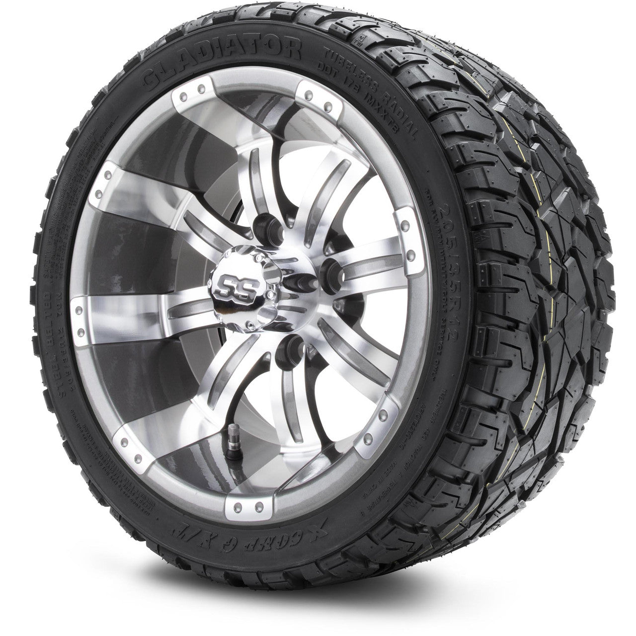 MODZ® 12" Tempest Gunmetal - LowPro Tires and Wheels Combo