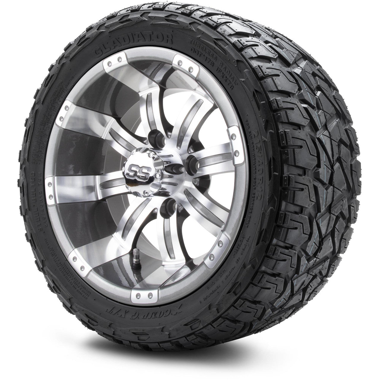 MODZ® 12" Tempest Gunmetal - LowPro Tires and Wheels Combo
