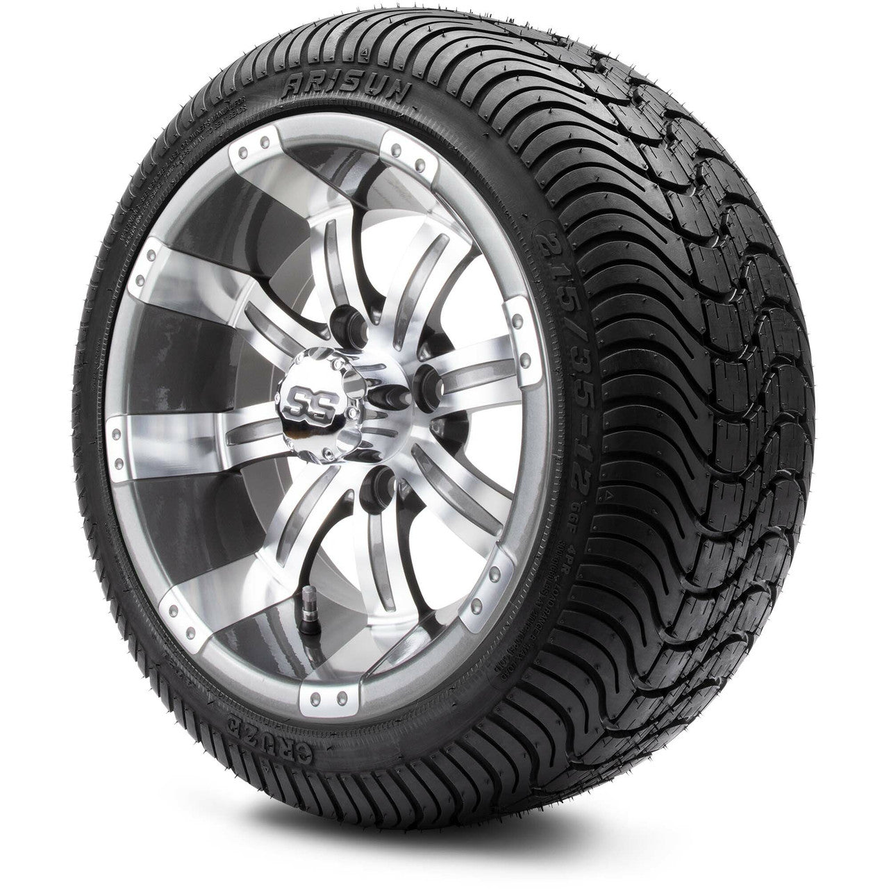 MODZ® 12" Tempest Gunmetal - LowPro Tires and Wheels Combo
