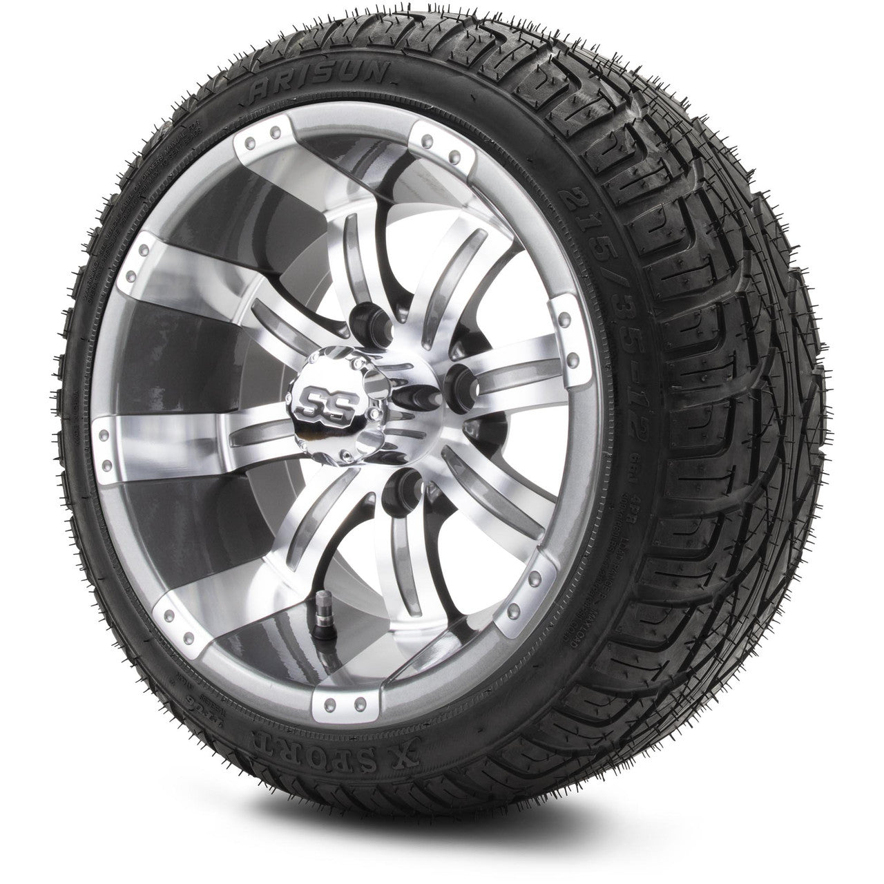 MODZ® 12" Tempest Gunmetal - LowPro Tires and Wheels Combo