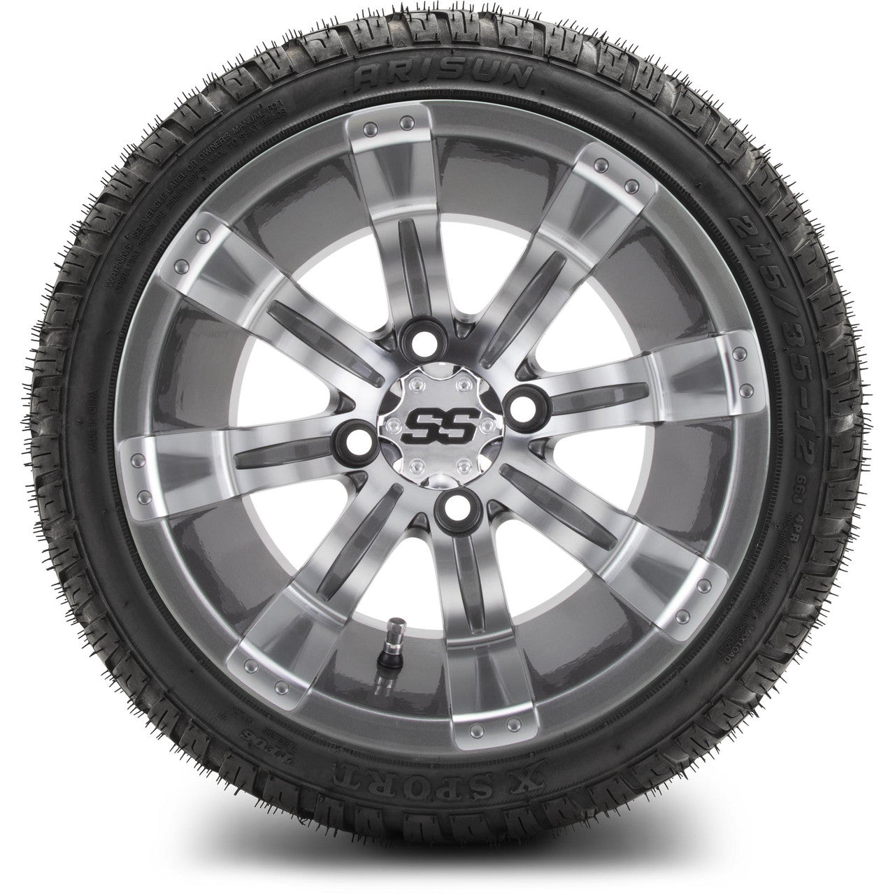 MODZ® 12" Tempest Gunmetal - LowPro Tires and Wheels Combo