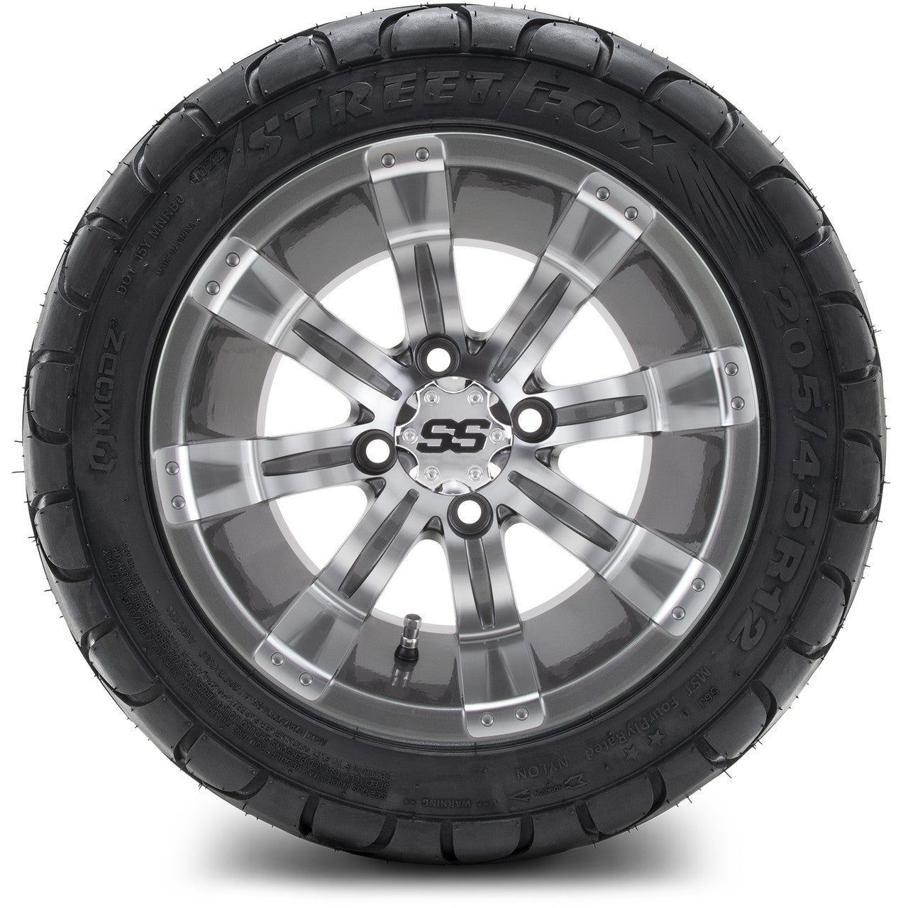 MODZ® 12" Tempest Gunmetal - LowPro Tires and Wheels Combo
