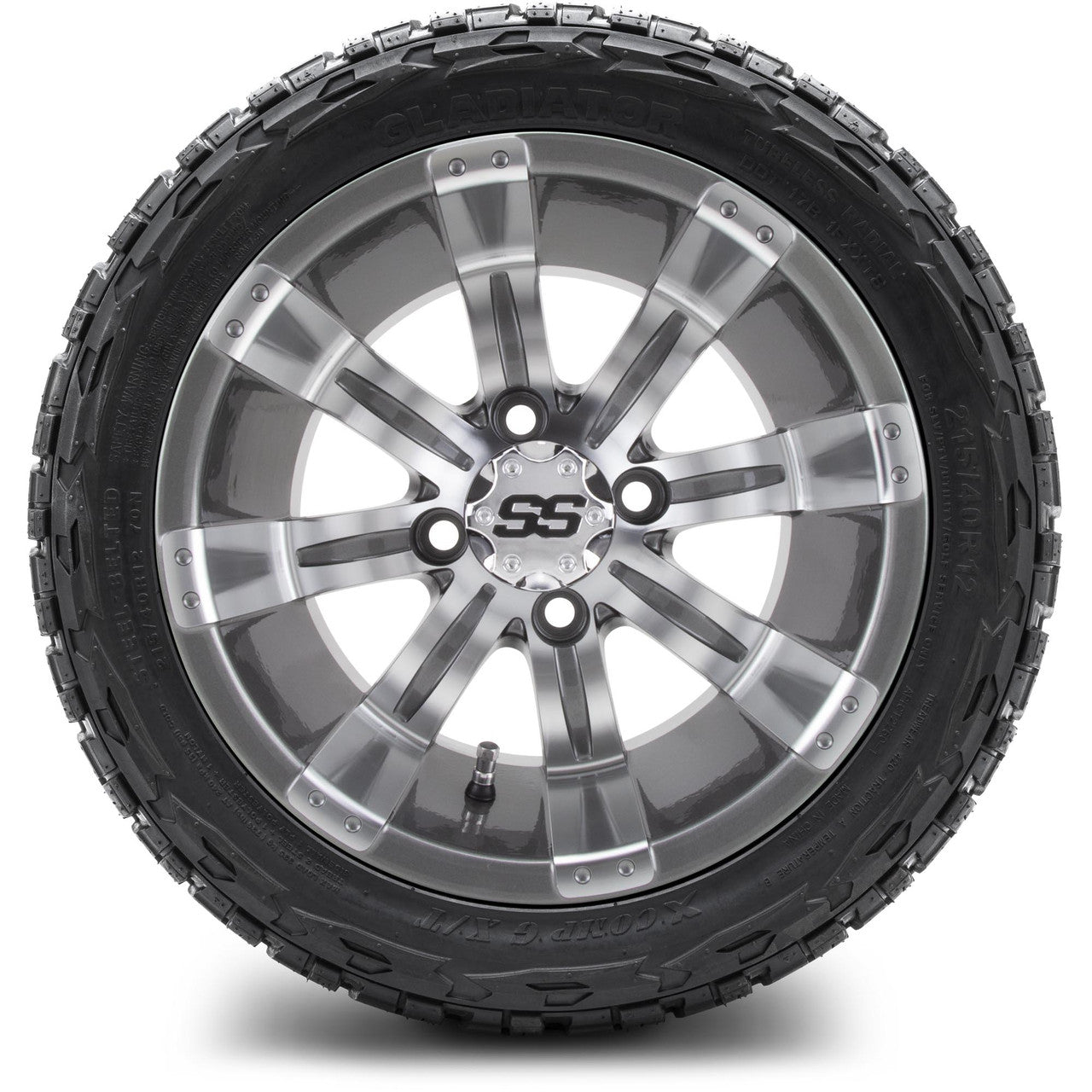 MODZ® 12" Tempest Gunmetal - LowPro Tires and Wheels Combo
