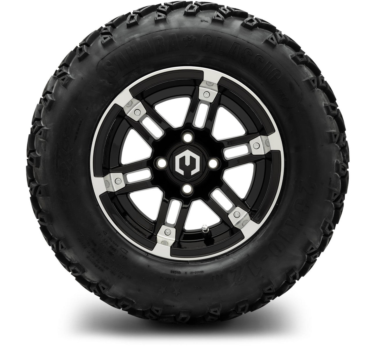 MODZ® 12" Aftershock Machined Black - Lifted Tires and Wheels Combo