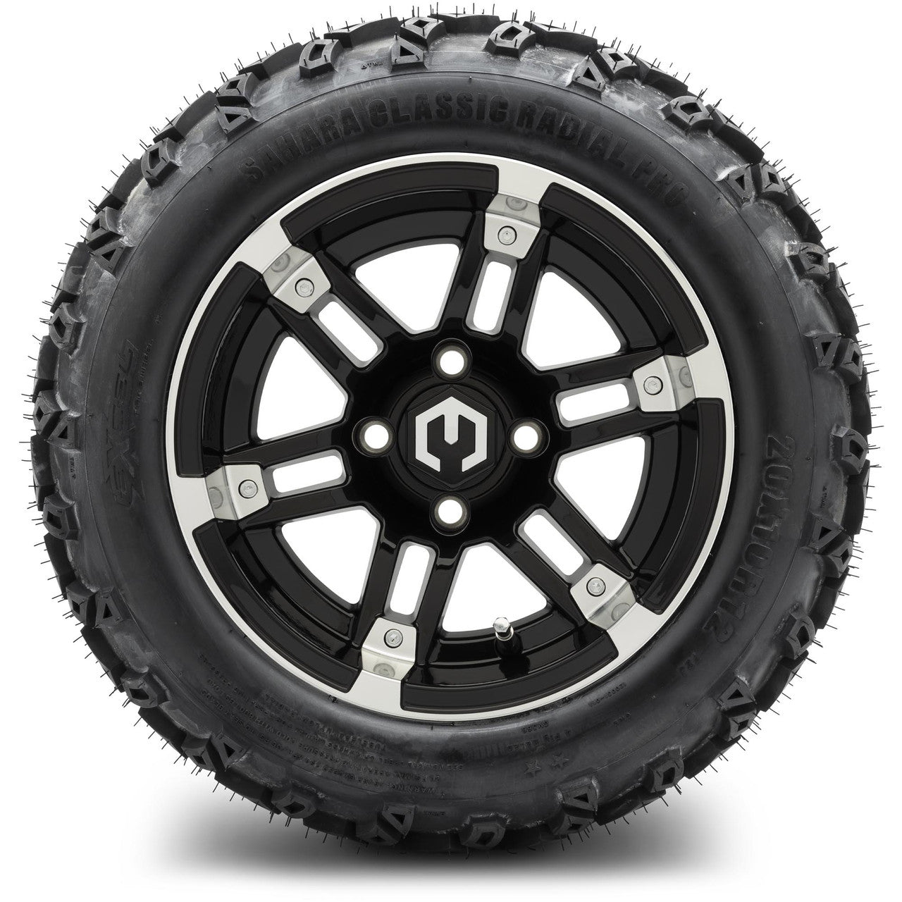MODZ® 12" Aftershock Machined Black - Lifted Tires and Wheels Combo