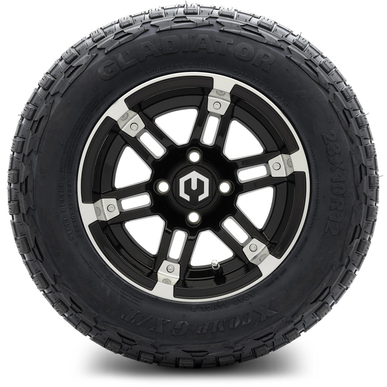 MODZ® 12" Aftershock Machined Black - Lifted Tires and Wheels Combo