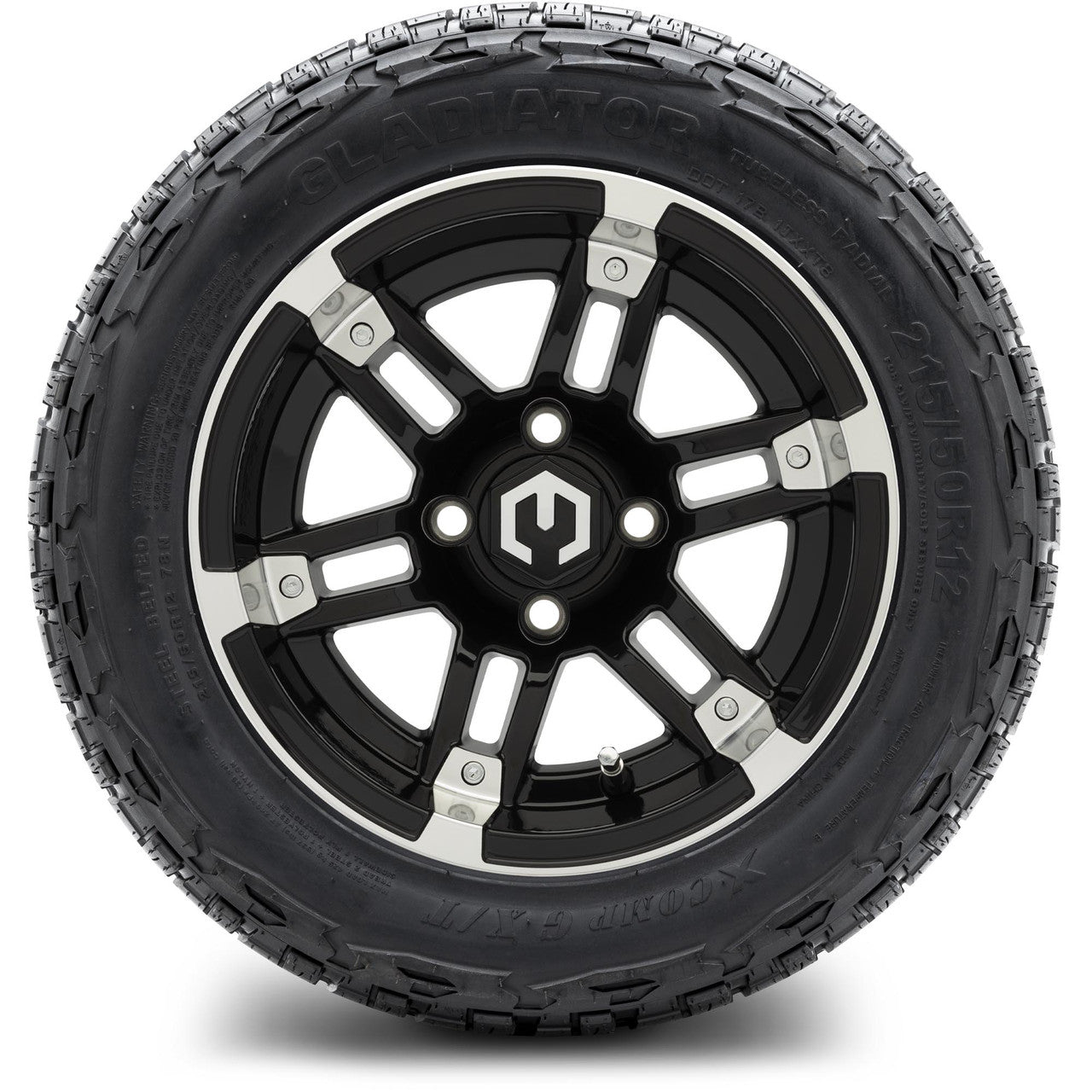 MODZ® 12" Aftershock Machined Black - Lifted Tires and Wheels Combo