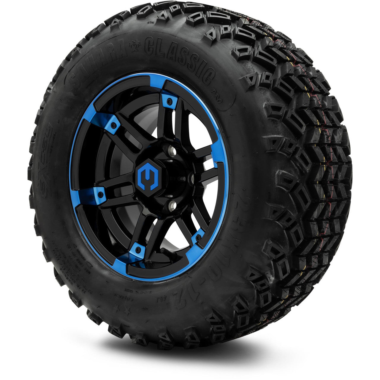 MODZ® 12" Aftershock Blue and Black - Lifted Tires and Wheels Combo