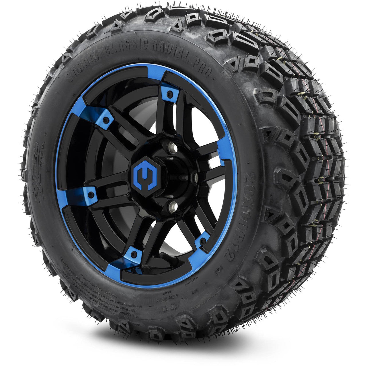 MODZ® 12" Aftershock Blue and Black - Lifted Tires and Wheels Combo