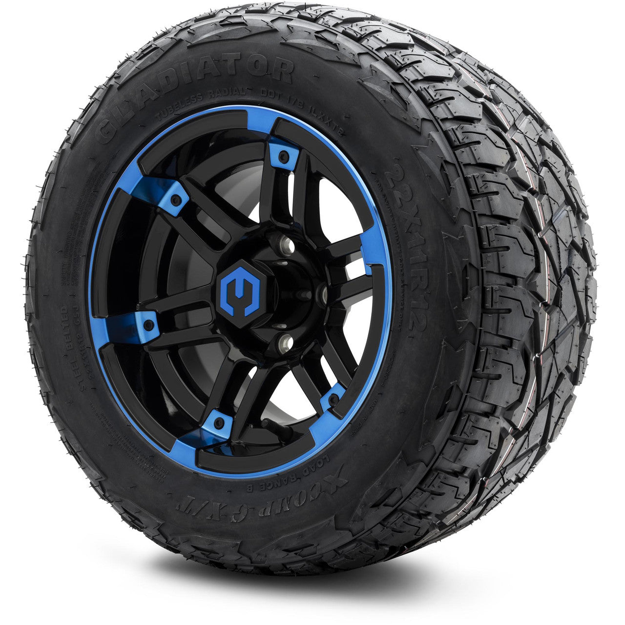MODZ® 12" Aftershock Blue and Black - Lifted Tires and Wheels Combo