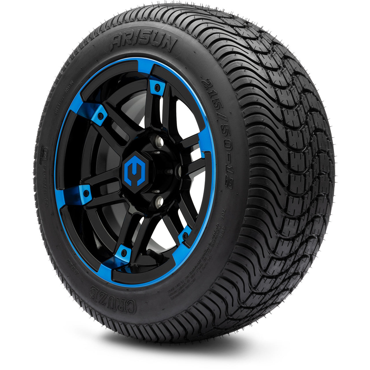 MODZ® 12" Aftershock Blue and Black - LowPro Tires and Wheels Combo