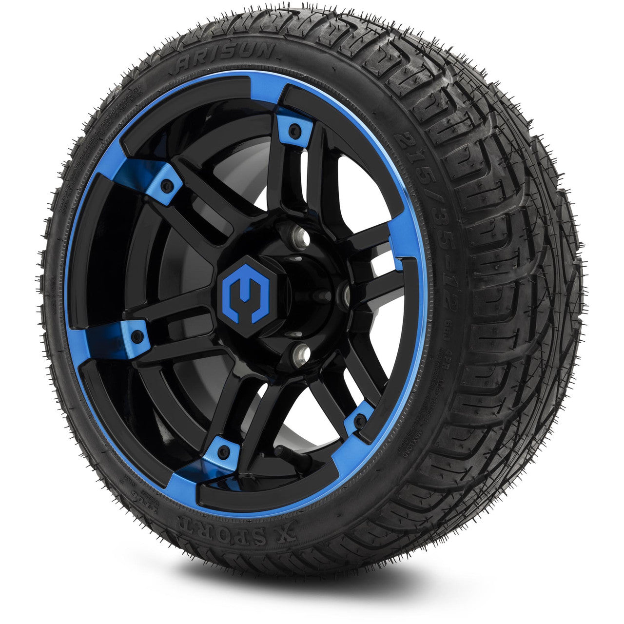 MODZ® 12" Aftershock Blue and Black - LowPro Tires and Wheels Combo