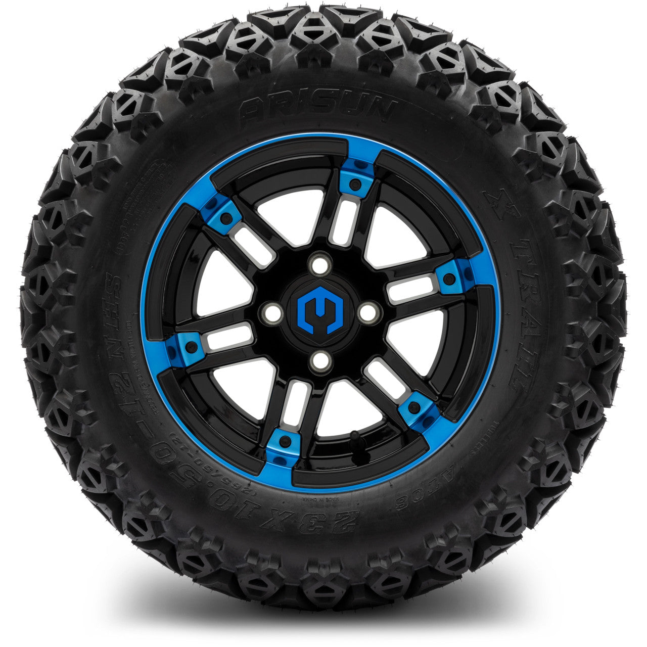 MODZ® 12" Aftershock Blue and Black - Lifted Tires and Wheels Combo