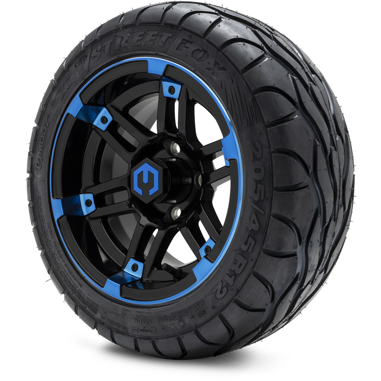 MODZ® 12" Aftershock Blue and Black - LowPro Tires and Wheels Combo