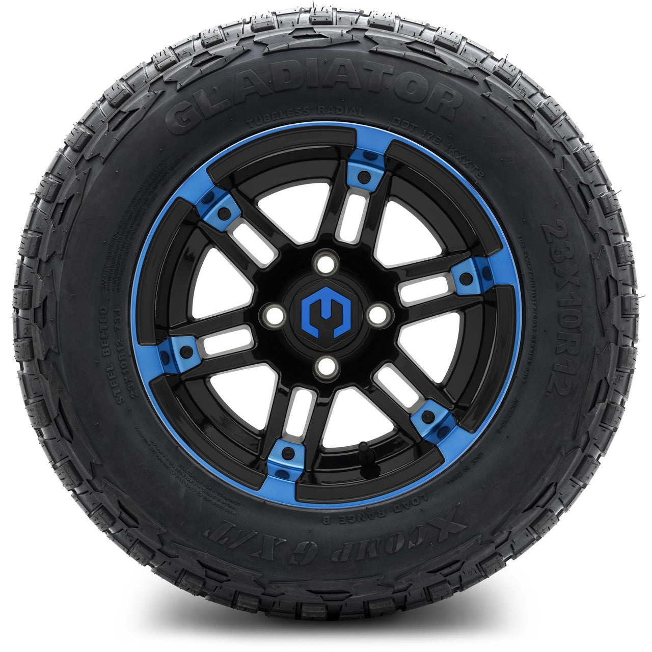 MODZ® 12" Aftershock Blue and Black - Lifted Tires and Wheels Combo