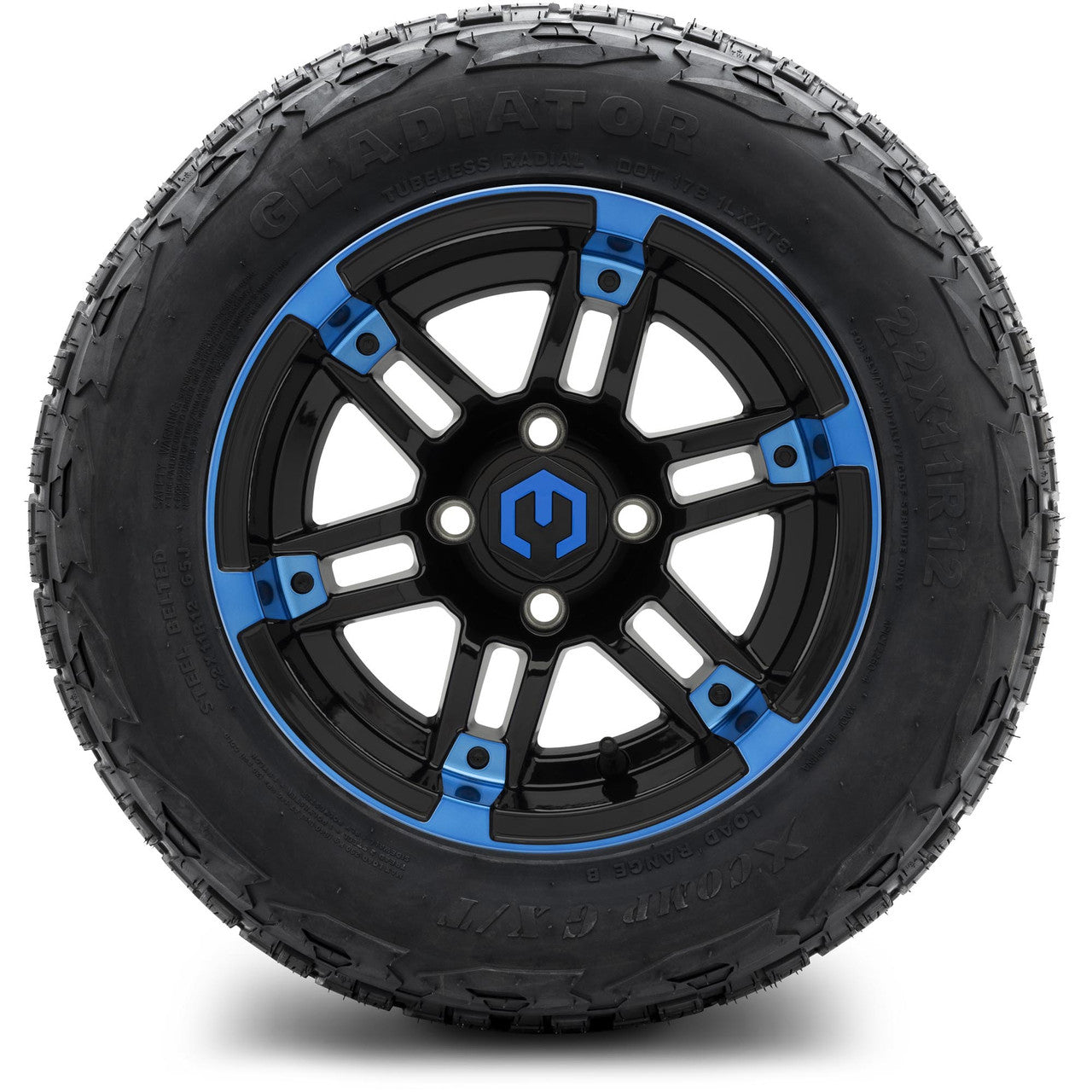 MODZ® 12" Aftershock Blue and Black - Lifted Tires and Wheels Combo