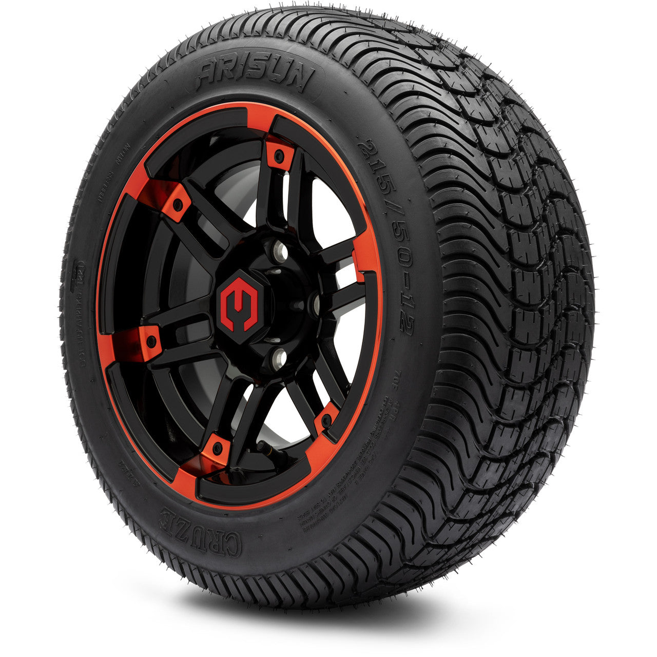 MODZ® 12" Aftershock Red and Black - LowPro Tires and Wheels Combo