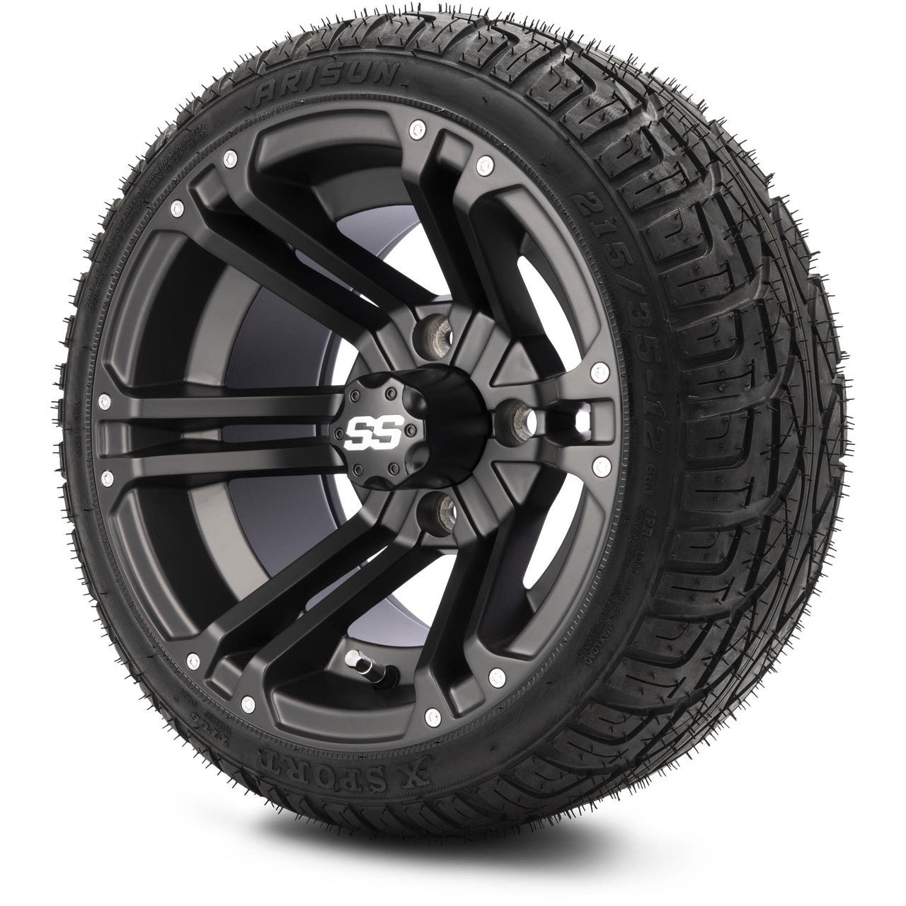 MODZ® 12" Enforcer Matte Black - LowPro Tires and Wheels Combo
