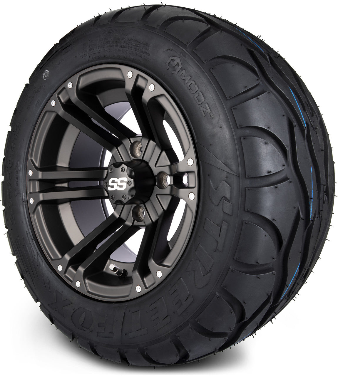 MODZ® 12" Enforcer Matte Black - LowPro Tires and Wheels Combo