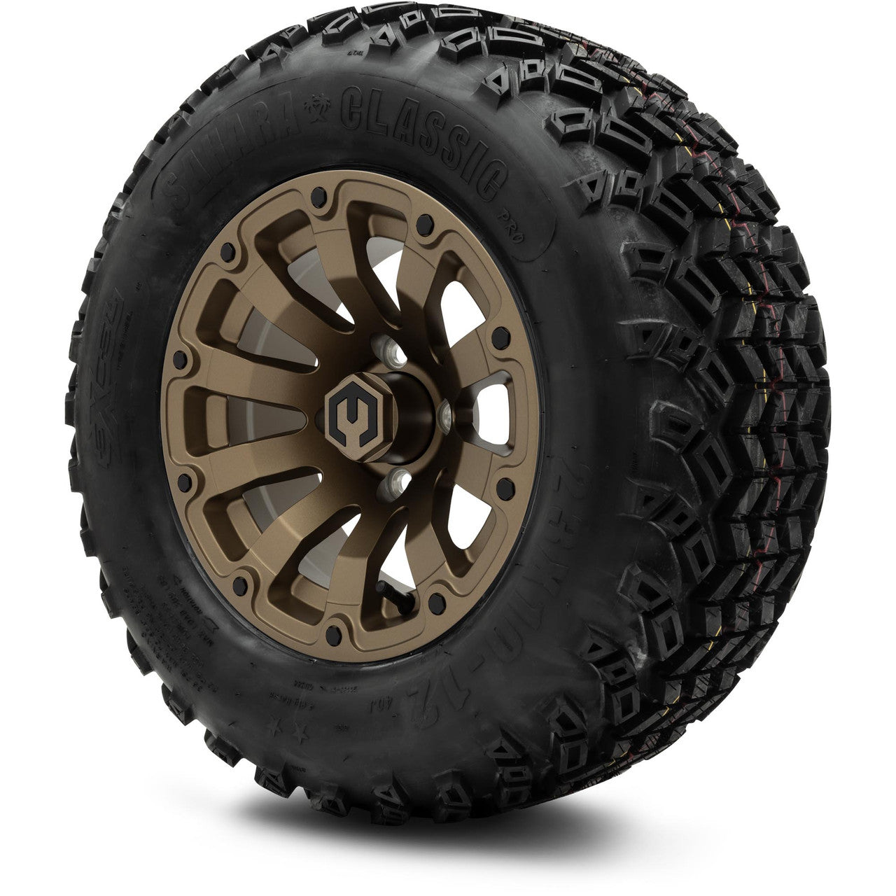 MODZ® 12" Bomber Matte Bronze - Lifted Tires and Wheels Combo