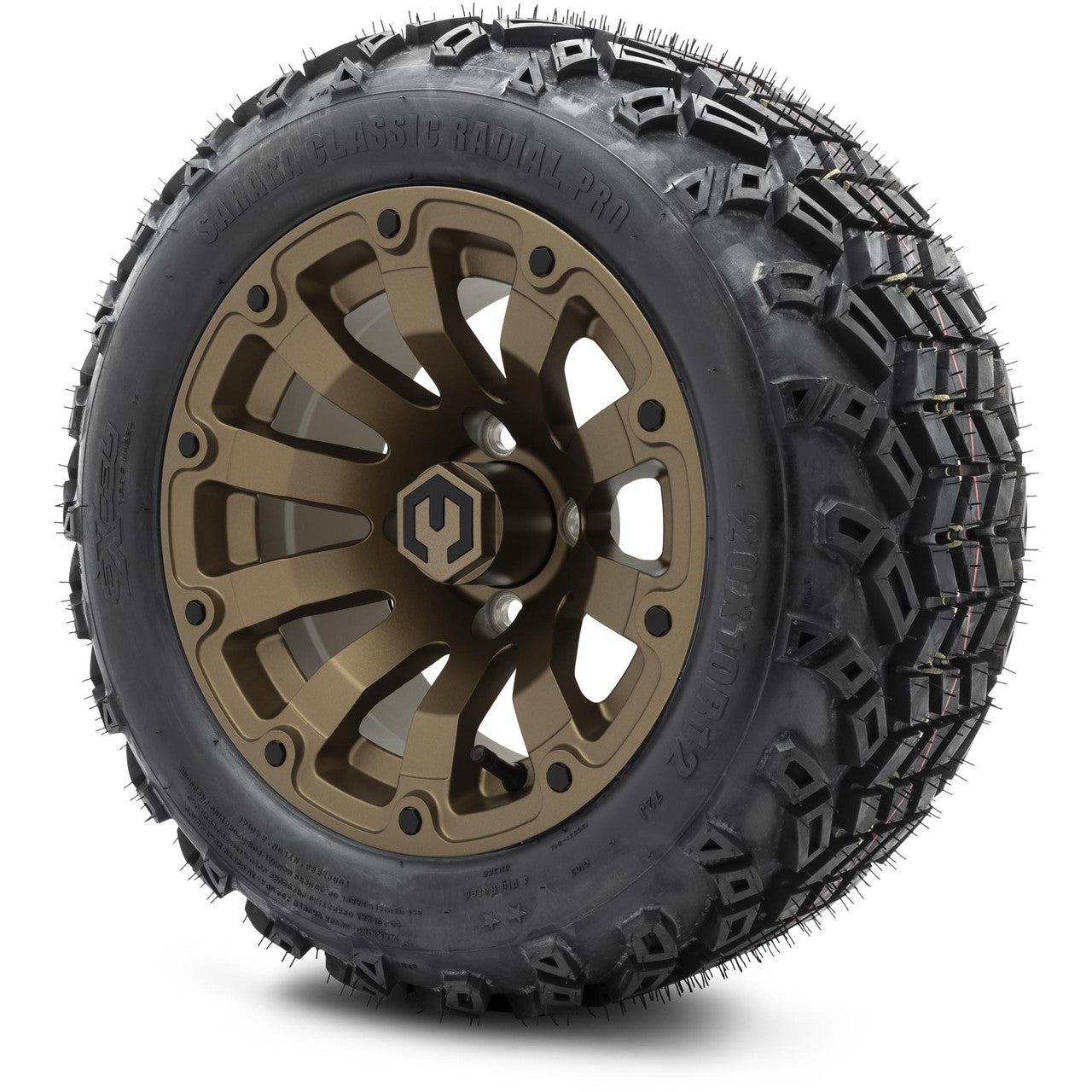 MODZ® 12" Bomber Matte Bronze - Lifted Tires and Wheels Combo