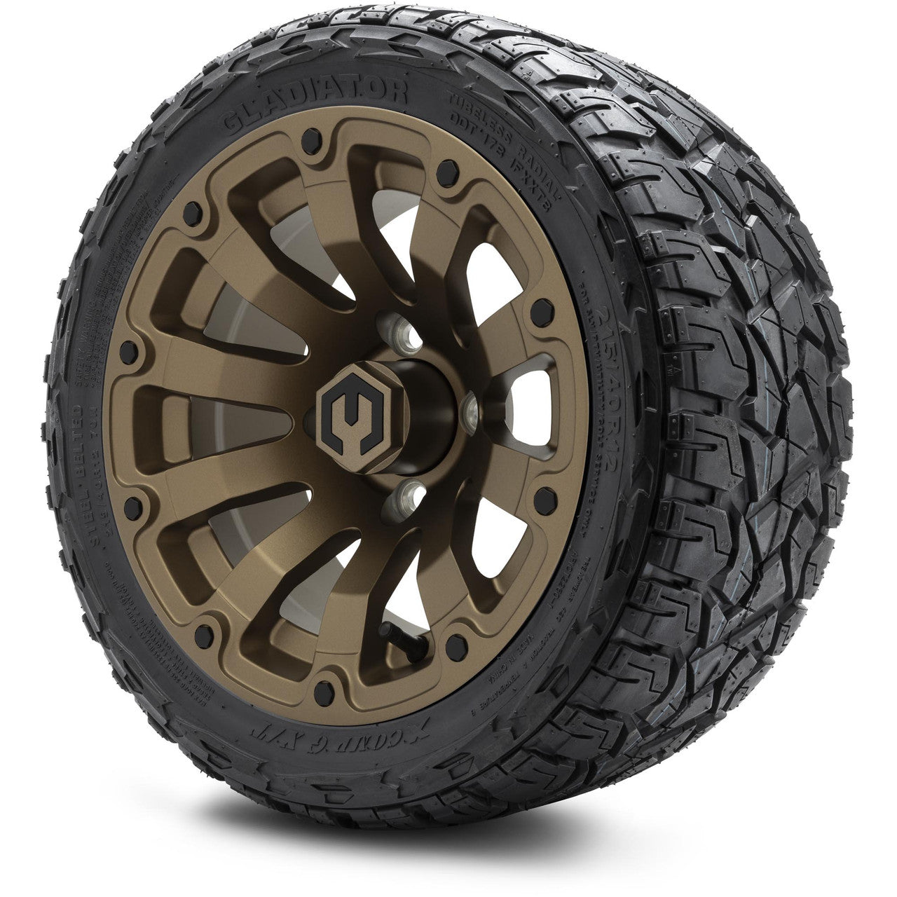 MODZ® 12" Bomber Matte Bronze - LowPro Tires and Wheels Combo