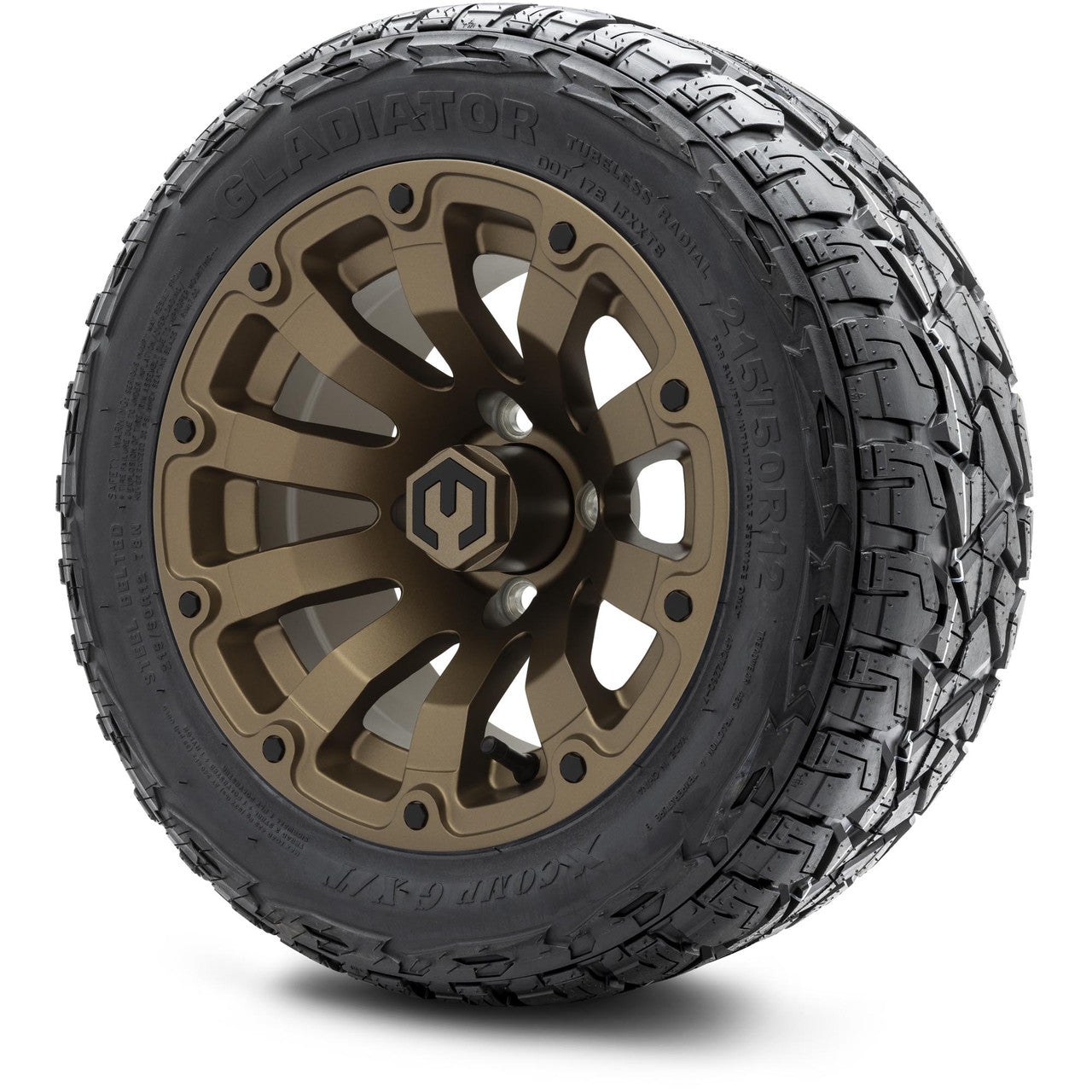 MODZ® 12" Bomber Matte Bronze - Lifted Tires and Wheels Combo
