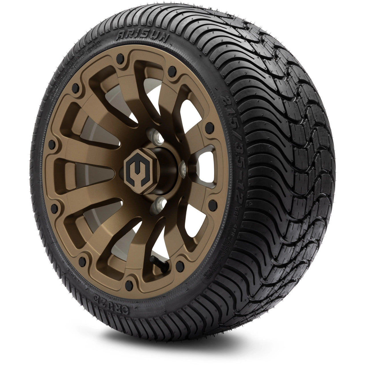 MODZ® 12" Bomber Matte Bronze - LowPro Tires and Wheels Combo