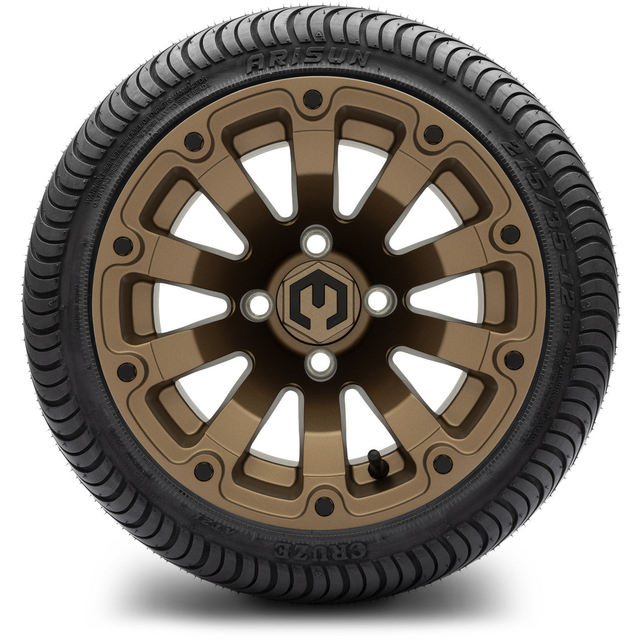 MODZ® 12" Bomber Matte Bronze - LowPro Tires and Wheels Combo
