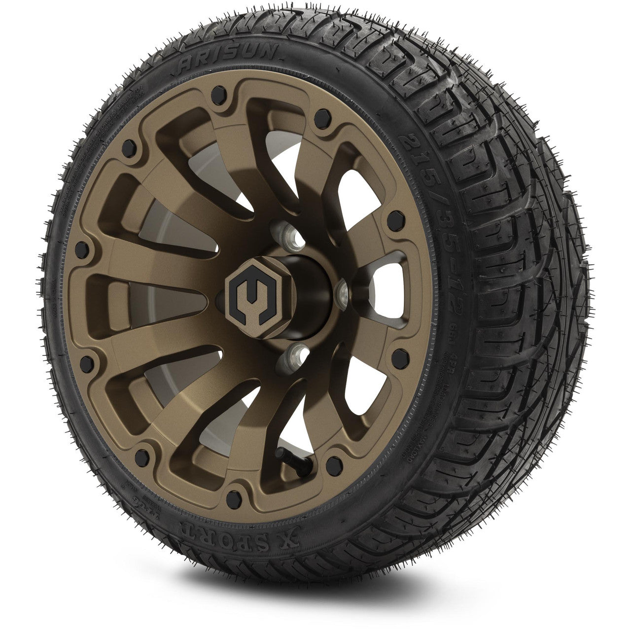 MODZ® 12" Bomber Matte Bronze - LowPro Tires and Wheels Combo