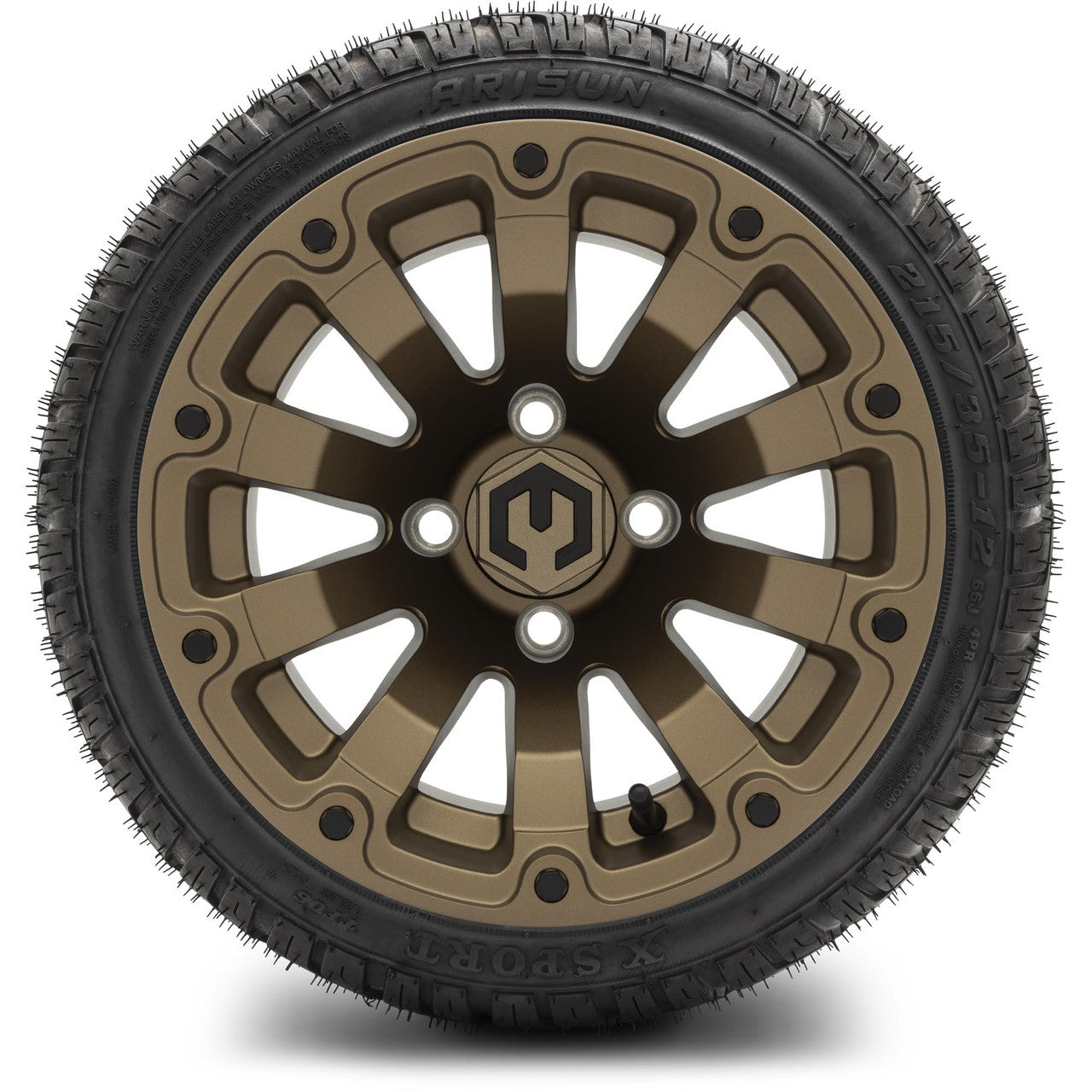 MODZ® 12" Bomber Matte Bronze - LowPro Tires and Wheels Combo