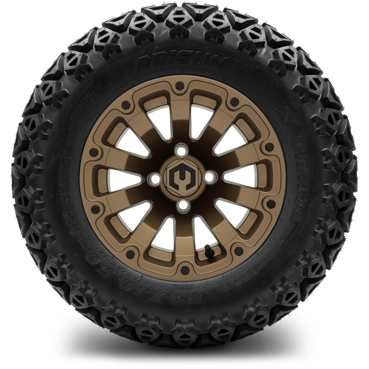 MODZ® 12" Bomber Matte Bronze - Lifted Tires and Wheels Combo