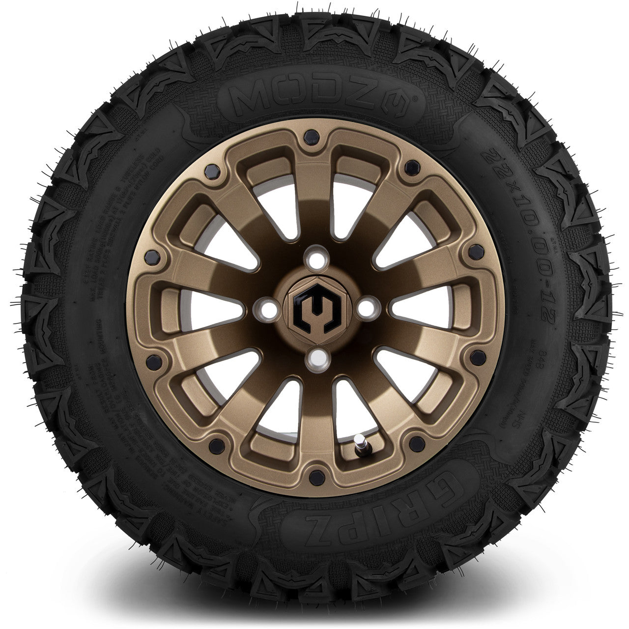 MODZ® 12" Bomber Matte Bronze - Lifted Tires and Wheels Combo