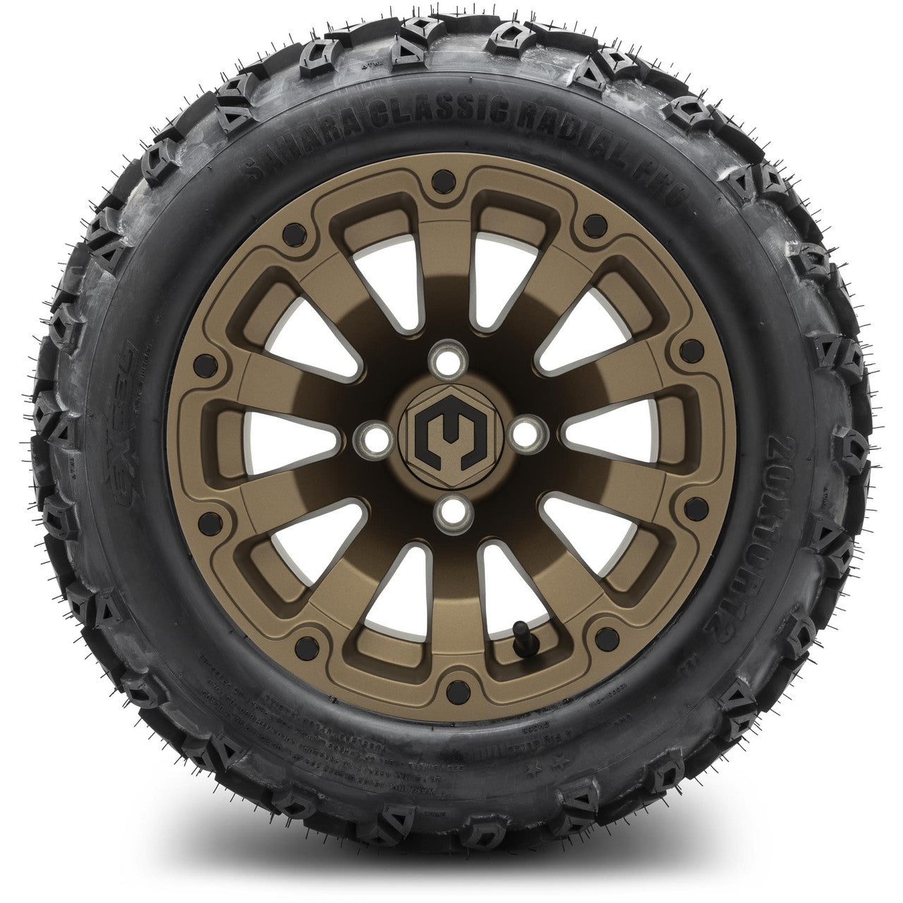 MODZ® 12" Bomber Matte Bronze - Lifted Tires and Wheels Combo