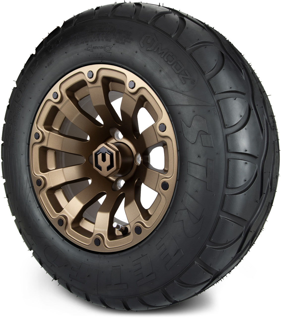 MODZ® 12" Bomber Matte Bronze - Lifted Tires and Wheels Combo